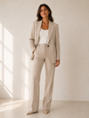 TALIA - Women's Solid Color Blazer and Trouser Set