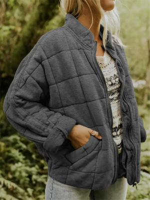 Black Quilted Jacket | Women's Winter Coats