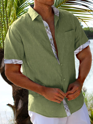Caden Shirt | Men's Casual Summer T-Shirt with Graphic Check