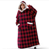 Cozy Flannel Hoodie Blanket | Oversized Unisex Pullover 3