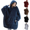 Double-Faced Fleece Hoodie Blanket | Oversize Warm Robe 0