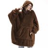 Double-Faced Fleece Hoodie Blanket | Oversize Warm Robe 1