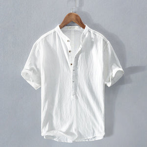 Men's Linen Summer Shirt | Short Sleeve Casual Shirts