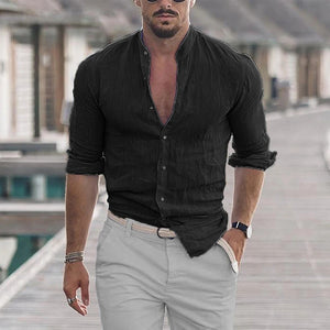 White Linen Button Down Shirt | Men's Linen Shirts