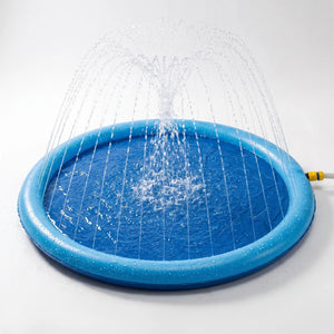 Interactive Dog Pool | Adjustable Height Outdoor Paddling Pool for Fun Water Play