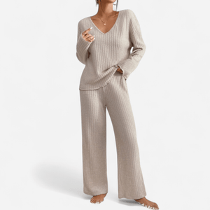 Kathy V-Neck Knit Set | Women's Outfit for Casual Wear