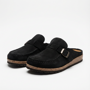 Lucia | Women's Mule Clogs with Adjustable Buckle and Decorative Stitching | Retro