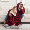 Oversized Flannel Hoodie Blanket 180cm Unisex Pullover Fleece 2