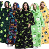 Oversized Wearable Blanket Hoodie 140cm Thick Flannel Sweatshirt 0