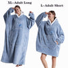 Oversized Wearable Blanket Hoodie 140cm Thick Flannel Sweatshirt 16