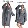 Oversized Wearable Blanket Hoodie 140cm Thick Flannel Sweatshirt 20