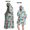 Oversized Wearable Blanket Hoodie 140cm Thick Flannel Sweatshirt 22