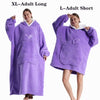 Oversized Wearable Blanket Hoodie 140cm Thick Flannel Sweatshirt 28