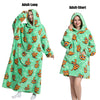 Oversized Wearable Blanket Hoodie 140cm Thick Flannel Sweatshirt 29