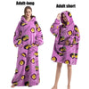 Oversized Wearable Blanket Hoodie 140cm Thick Flannel Sweatshirt 30