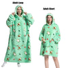 Oversized Wearable Blanket Hoodie 140cm Thick Flannel Sweatshirt 31