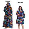 Oversized Wearable Blanket Hoodie 140cm Thick Flannel Sweatshirt 33