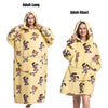 Oversized Wearable Blanket Hoodie 140cm Thick Flannel Sweatshirt 41
