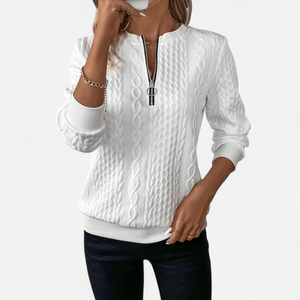 Sara | Elegant Knitted Jumper with Zipper