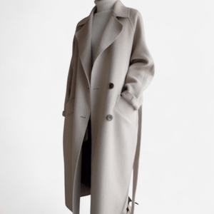 Sophia | Long Black Wool Coat for Women