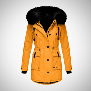 Waterproof Puffer Jacket Women with Fur Collar | Women's Winter Coat